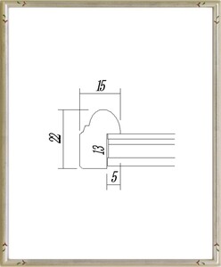 デッサン用額縁 木製フレーム 7201 大衣サイズ シルバー