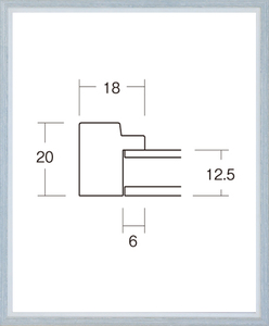 デッサン用額縁 木製フレーム UVカットアクリル 7917 半切サイズ ブルー