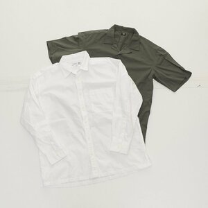 ◆486237 UNIQLO × JW ANDERSON ユニクロ JWアンダーソン ◇長袖 半袖 シャツ 2枚セット サイズL メンズ ホワイト グリーン