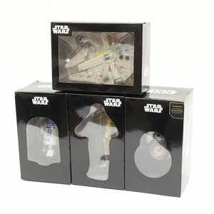 ★489721 未開封品 スターウォーズ プレミアム 1/10スケールフィギュア 4種セット C-3PO R2-D2 BB-8 ミレニアムファルコン STARWARS