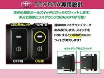 メール便 フォグランプ ON/OFF LED スイッチホール カバー パネル ハイエースバン TRH/KDH200系 社外 フォグランプの後付けに！ トヨタB_画像2