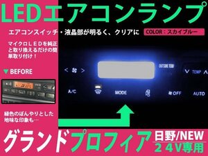 メール便 NEWプロフィア グランドプロフィア レンジャープロ 24V LEDエアコンパネル 7球セット ブルー メーターランプ ルームランプ