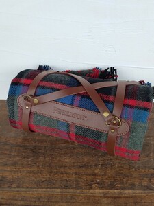 ペンドルトン PENDLETON モーターローブ レザーキャリア付 ブランケット ひざ掛け 毛布