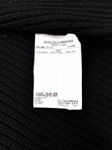 美品 レアデザイン DOLCE&GABBANA ホック付き リブ ニット カーディガン ブラック サイズ44 (サイズ46・サイズ48の方も着用可)_画像5