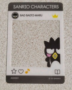  Sanrio collectors card plus * clear card * Bad Badtz Maru 
