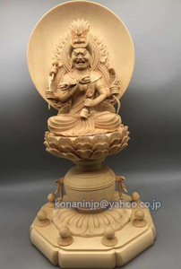 高品質★愛染明王像 最新作 総檜材 木彫仏像 仏教美術 精密細工 