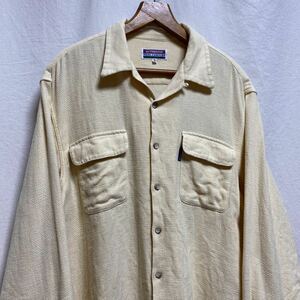 美品 オールド ナイジェルケーボン オープンカラーシャツ 90s 古着 ヴィンテージ アーカイブ Nigel Cabourn 長袖シャツ コットン 日本製