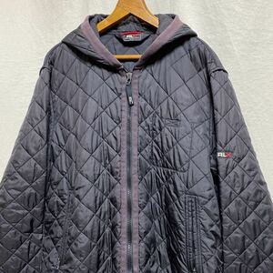 オールド RLX RALPH LAUREN キルティングパーカー 00s 古着 ブラック キルティングジャケット ライナージャケット ラルフローレン 黒