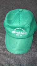 mont-bell　モンベルメッシュキャップ　キッズ　サイズフリー　グリーン_画像1