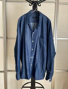 1円～売切!【極美品】 SOPHNET. ソフネット TENCEL DENIM SHIRT テンセル デニム シャツ シャンブレー サイズ L FCRB visvim 長袖 