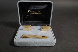 Christian Dior/クリスチャンディオール　ネクタイピン　カフス　ゴールドカラー　中古品　