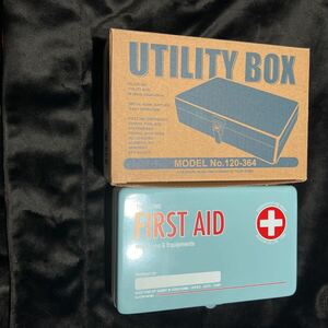 新品 DULTON ダルトン UTILITY BOX FIRST AID SAX ユーティリティ ボックス ファースト エイド スチールbox スチールボックス 小物入れ 