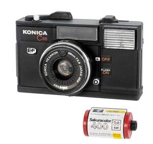 【2種セット】KONICA C35 EF・撮りっきりコニカMiNi//コニカミノルタ ミニチュアコレクション/ ケンエレファント