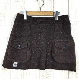 WOMENs M Chums шерсть cargo юбка Wool Cargo Skirt CHUMS оттенок коричневого 