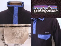 90s ビンテージ patagonia ジャマイカ JAMAICA製 NAVY スナップT フリース R パタゴニア VINTAGE レトロ camp シンチラ outdoor アメリカ_画像5