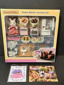 シルバニアファミリー 海外製 あそびがいっぱい はじめての家具セット 他 非売品 2点 新品 Starter Furniture Set キッチン服 ポストカード