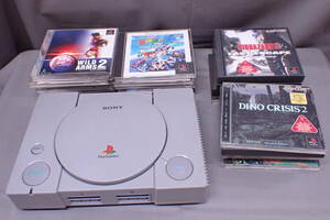 SONY PlayStation PS SCPH-7000 ゲーム機 ソフト 大量まとめ 幻想水滸伝2 桃太郎電鉄7 BIOHAZARD3 Z10038