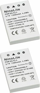 66●【2個セット】Nikon EN-EL5 互換バッテリー COOLPIX S1 COOLPIX P3 COOLPIX P4 COOLPIX P8, COOLPIX P90 等 対応 battery MH-61 対応