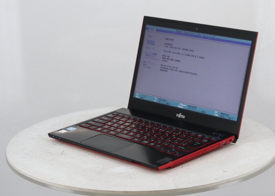 ネット限定】 Fujitsu SH54/K ノートパソコン カッコイイ赤 SSD Corei5