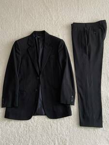 GIORGIO ARMANI size46 Italy made stripe wool suit men's jacket pants joru geo Armani black tag domestic regular 