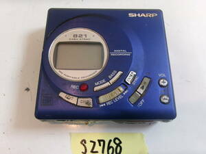 (S-2768)SHARP portable MD player MD-MT821 operation not yet verification present condition goods 
