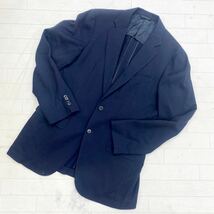 1208△ 日本製 allegri アレグリ トップス テーラードジャケット 長袖 シングル カジュアル ネイビー メンズ48R_画像1