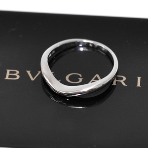 1円 ◆新品同様 BVLGARI ブルガリ リング カーブドバンド Pt950◆O.Cslo.jW-13