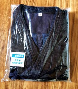 新品　剣道　WASH加工　藍染　二重軽量　剣道着　3号