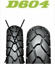 ☆製造年新しい　室内保管　ダンロップ　Buroro D604 4.60-18WT リア（後側）のみ