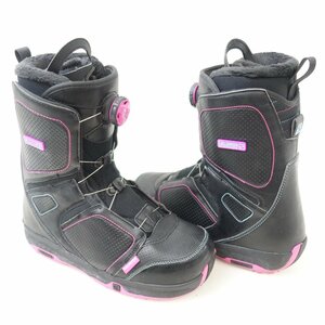 中古 13/14 SALOMON PEARL BOA レディース25cm スノーボードブーツ サロモン パール ボア