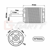 新品 GARTT 550サイズ RCヘリ用 FH600L 1220KV ブラシレスモーター KDS ALIGN T-REX_画像5