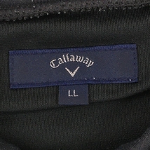 【美品】キャロウェイ 長袖ハイネックシャツ 黒 裏起毛 バックロゴ ストレッチ メンズ LL ゴルフウェア 2021年モデル Callaway_画像4