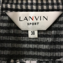 ランバンスポール 半袖ハイネックシャツ 黒×白 ギンガムチェック ハーフジップ レディース 38 ゴルフウェア LANVIN SPORT_画像5