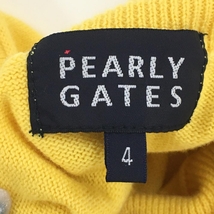 【超美品】パーリーゲイツ タートルネックセーター イエロー 袖ワッペン メンズ 4(M) ゴルフウェア PEARLY GATES_画像5