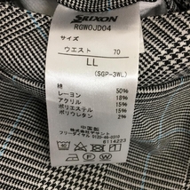 スリクソンbyデサント パンツ グレー×黒 チェック柄 バックロゴ刺しゅう レディース LL ゴルフウェア SRIXON_画像5