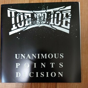 TOE TO TOE - UNANIMOUS POINTS DECISION / 7" / Australia Hardcore band