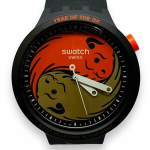 ■中古・稼働品・極美品　Swatch スウォッチ OX ROCKS 2021! アクス・ロックス・21 SO27Z109　オリジナルズ　ビッグ・ボールド　箱/取説付