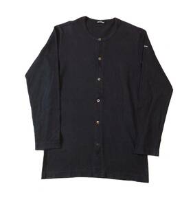 tricot COMME des GARCONS トリコ コムデギャルソン 袖ロゴ 長袖Tシャツ ボタン カットソー コットン ブラック 黒 (ma)