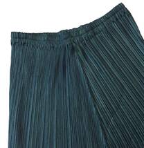 PLEATS PLEASE ISSEY MIYAKE プリーツプリーズ イッセイミヤケ セットアップ ノースリーブトップス ブラウス スカート グリーン 3 (ma)_画像7