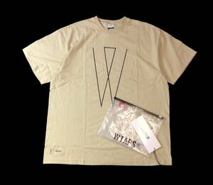 未使用 WTAPS ダブルタップス SNEAK COLLECTION VV / SS / COTTON 半袖Tシャツ コットン ベージュ 04 231ATDT-STM01S