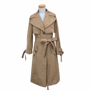 m426 Italy made PAOLA FRANI Paola Frani single to wrench design coat total reverse side outer garment outer beige lady's Tg38