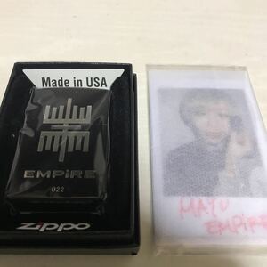 ZIPPO EMPiRE ExWHYZ エンパイア イクスワイズ WACK 直筆サイン入りチェキ MAYU ロゴ 未使用