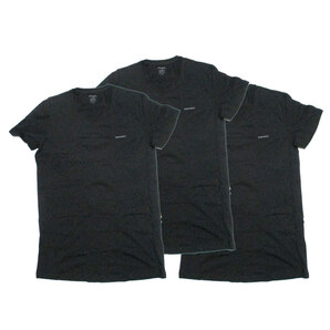 Tシャツ 3枚セット メンズ Vネック ブラック Ｌサイズ DIESEL ディーゼル SPDM/AALW 3PK/8301/送料無料メール便 箱畳むの画像1