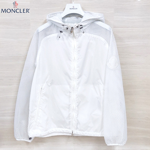 MONCLER モンクレール レディース メッシュ ジャケット 1A714 00 C0478 001 1（9号） ホワイト ナイロン ジャケット 送料無料 並行輸入品