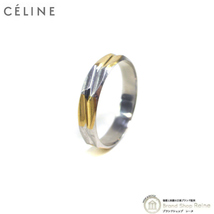 セリーヌ （CELINE） Pt850/750 ヴィンテージ コンビリング 指輪 ＃16 ゴールド×シルバー メンズ（中古）_画像1