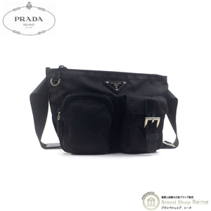 プラダ （PRADA） ナイロン テスート ボディバッグ ウエストポーチ トライアングルロゴ ベルトバッグ メンズ NERO（中古）