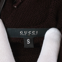 グッチ （GUCCI） ニット レースアップ カシミヤ 編み上げ 長袖 Sサイズ ブラウン ウェア（中古）_画像6