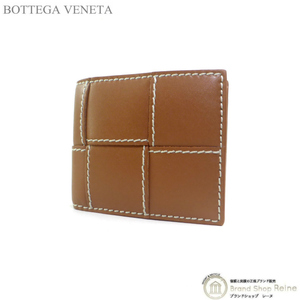 ボッテガ ヴェネタ （BOTTEGA VENETA） マキシイントレ カセット コンパクト 二つ折り 財布 札入れ 743004 ウッド メンズ（新品）