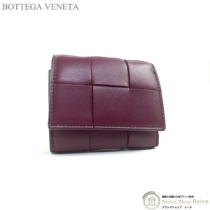 ボッテガ ヴェネタ （BOTTEGA VENETA） マキシイントレ カセット コンパクト 三つ折り財布 667127 ボルドー（中古）