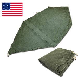 米軍 テントシート USED EE010UN 軍幕 ミリタリー アウトドア アメリカ 軍物 実物 本物 キャンプ パップテント